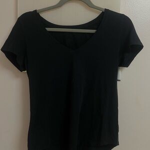 Classic Black V-Neck Women's Top